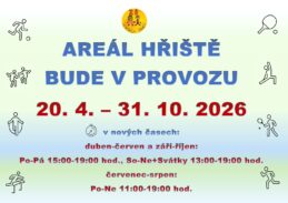 Obrázek pro příspěvek Otevírací doba sportovního hřiště