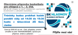 Obrázek pro příspěvek Přípravka basketbalu